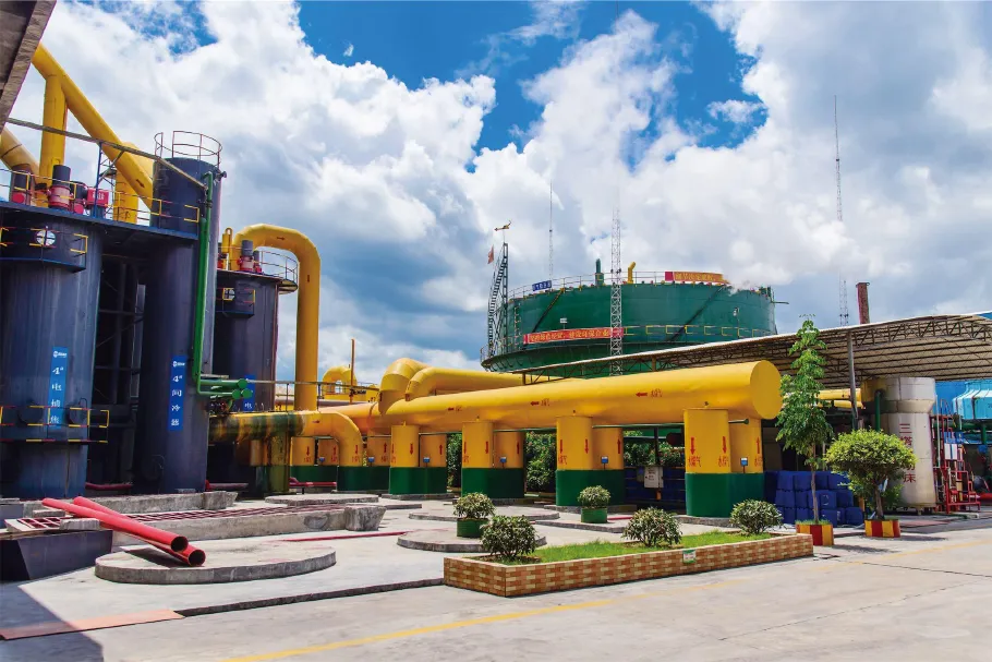 Production energy and environmental support system at a selected partner facility