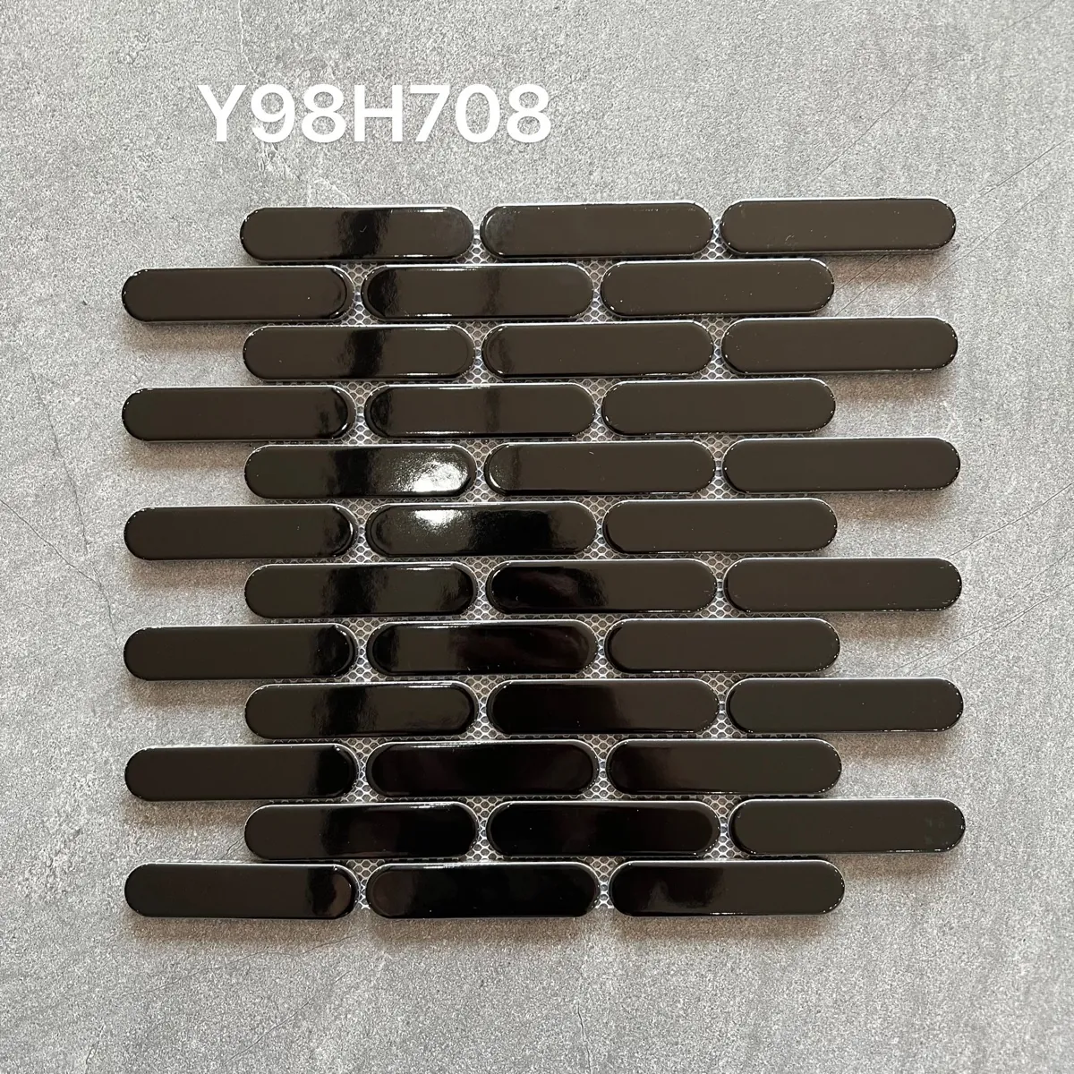 Brown and black glazed porcelain mosaic selection