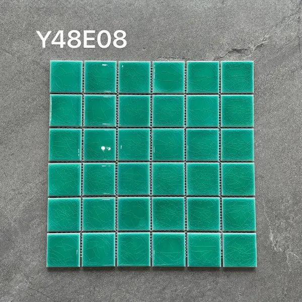 Glazed porcelain mosaic, 48 x 48 mm, selection 015
