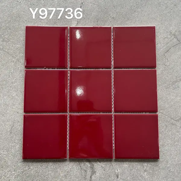 Glazed porcelain mosaic, 97 x 97 mm, selection 017