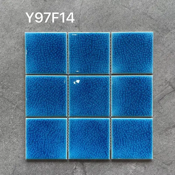 Glazed porcelain mosaic, 97 x 97 mm, selection 018