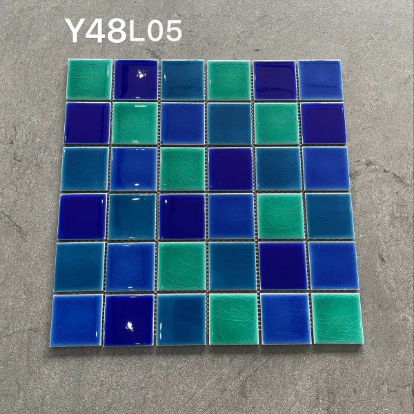 Glazed porcelain mosaic, 48 x 48 mm, selection 026