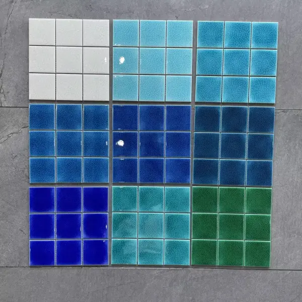 Glazed porcelain mosaic, 48 x 48 mm, selection 035