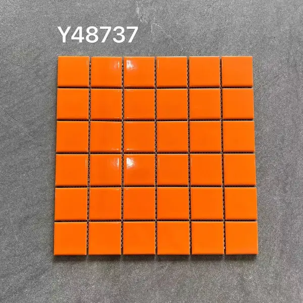 Glazed porcelain mosaic, 48 x 48 mm, selection 044