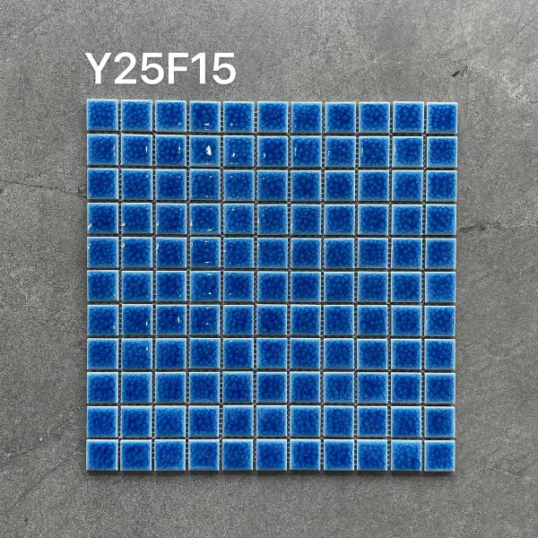 Glazed porcelain mosaic, 25 x 25 mm, selection 047