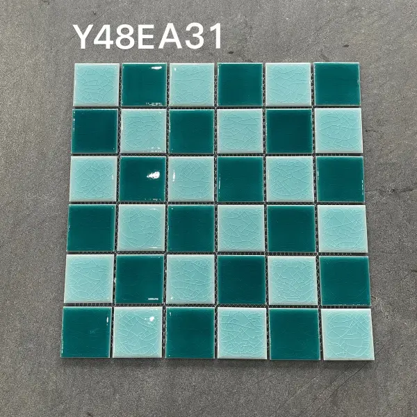 Glazed porcelain mosaic, 48 x 48 mm, selection 051