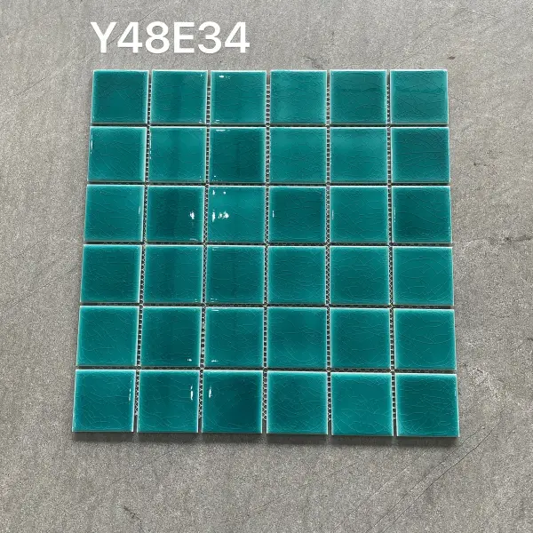 Glazed porcelain mosaic, 48 x 48 mm, selection 055