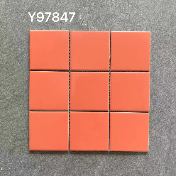 Glazed porcelain mosaic, 97 x 97 mm, selection 058
