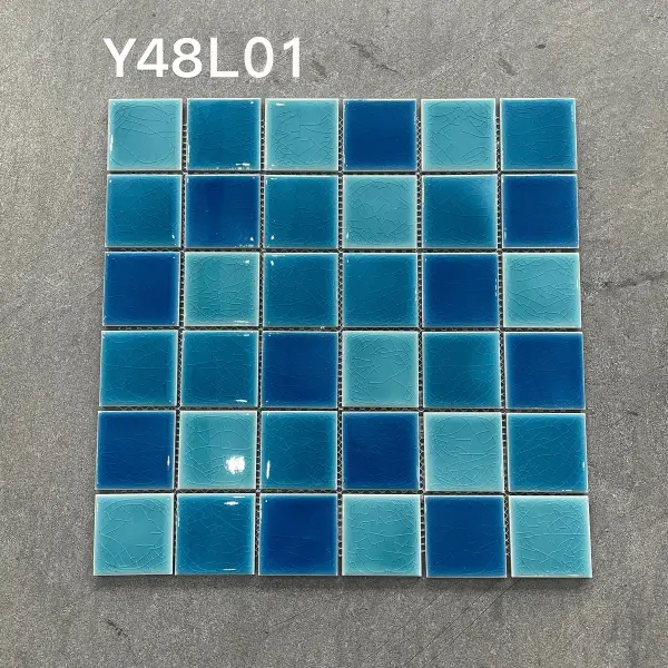 Glazed porcelain mosaic, 48 x 48 mm, selection 064