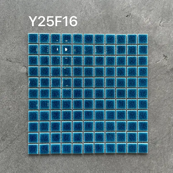 Glazed porcelain mosaic, 25 x 25 mm, selection 071