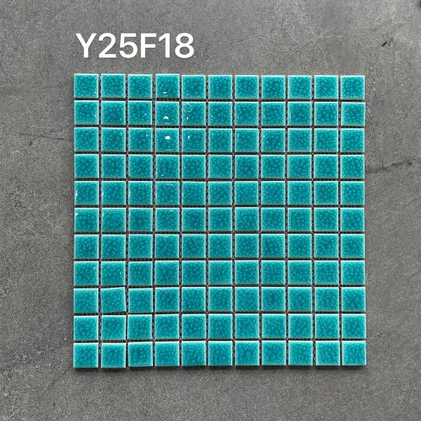 Glazed porcelain mosaic, 25 x 25 mm, selection 076