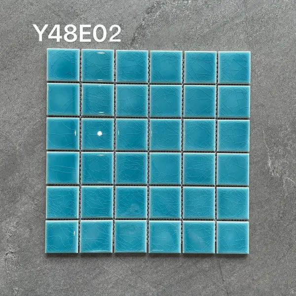 Glazed porcelain mosaic, 48 x 48 mm, selection 078