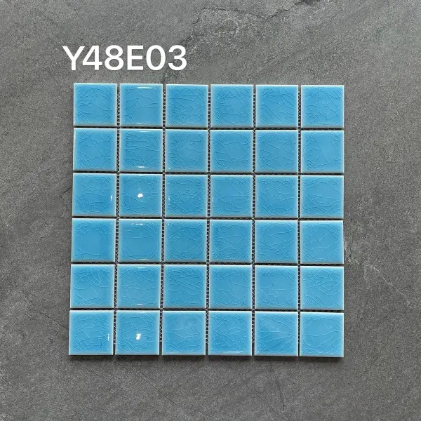 Glazed porcelain mosaic, 48 x 48 mm, selection 079