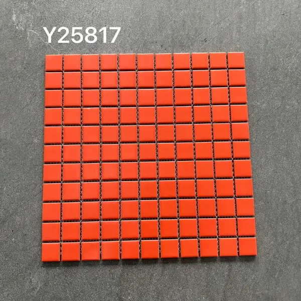 Glazed porcelain mosaic, 25 x 25 mm, selection 083