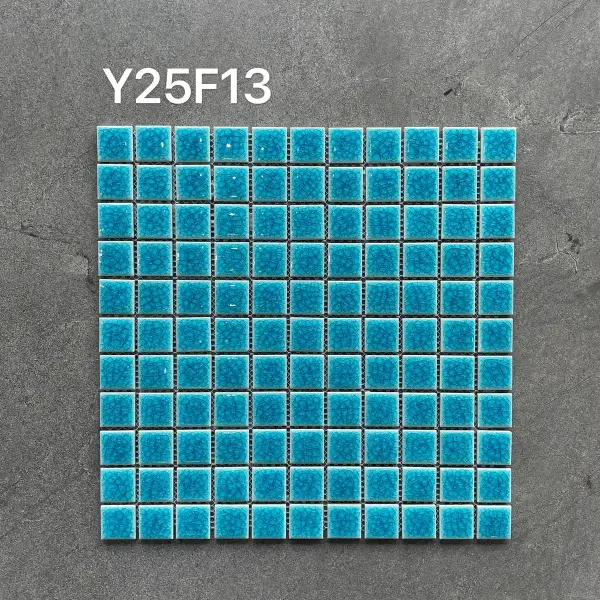 Glazed porcelain mosaic, 25 x 25 mm, selection 090