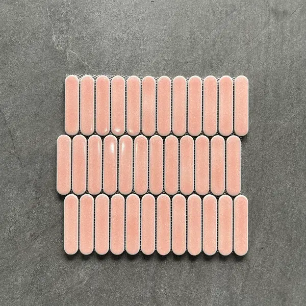 Glazed porcelain mosaic, 23 x 98 mm slim format, selection 101