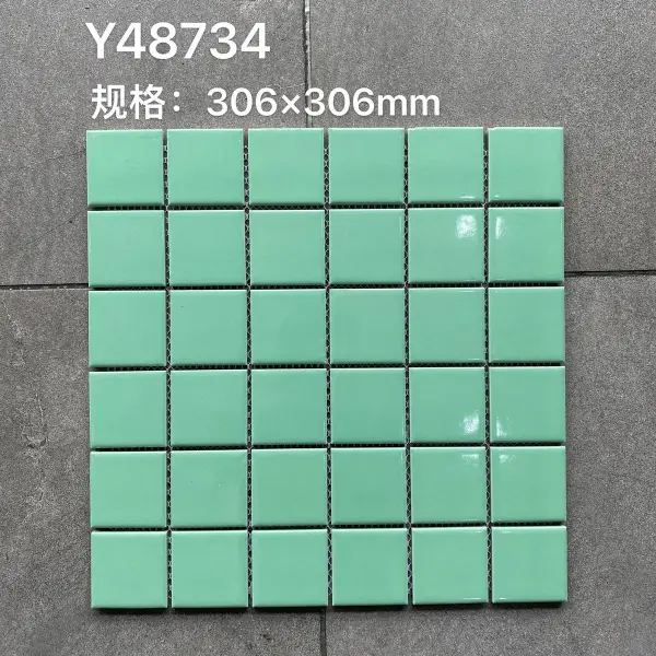 Glazed porcelain mosaic, 48 x 48 mm, selection 104