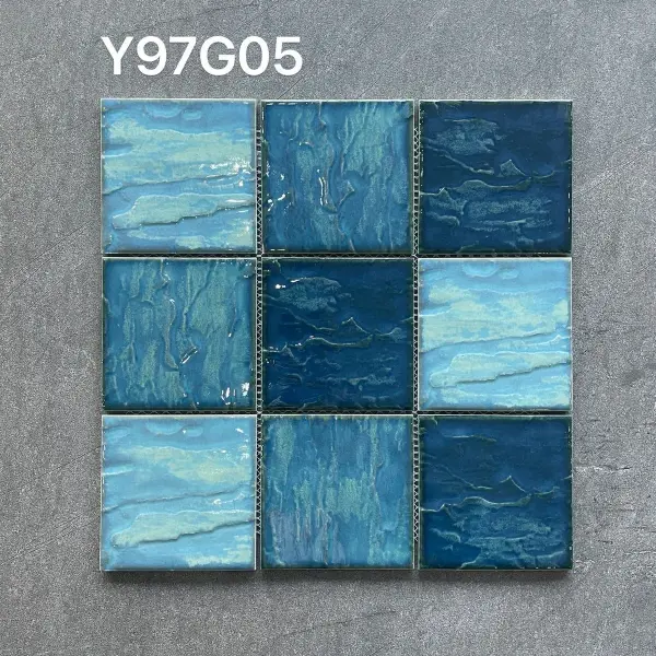 Glazed porcelain mosaic, 97 x 97 mm, selection 108