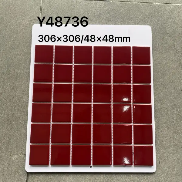 Glazed porcelain mosaic, 48 x 48 mm, selection 110