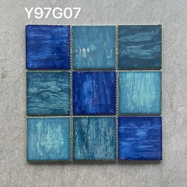 Glazed porcelain mosaic, 97 x 97 mm, selection 111