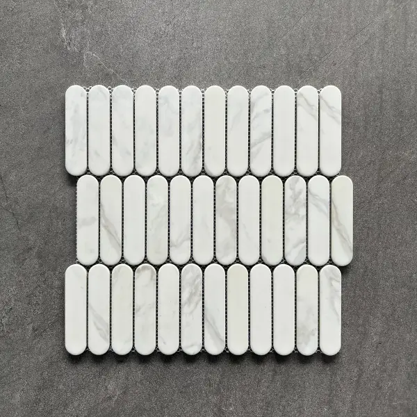 Glazed porcelain mosaic, 23 x 98 mm slim format, selection 119