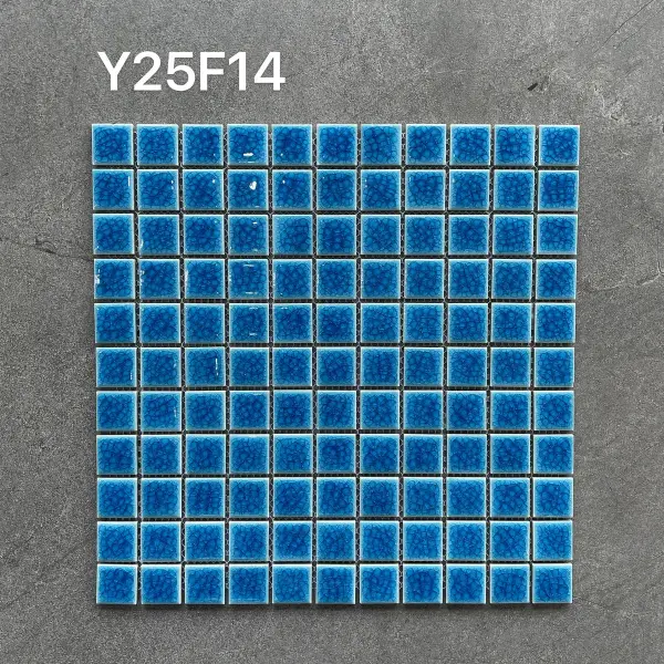 Glazed porcelain mosaic, 25 x 25 mm, selection 120