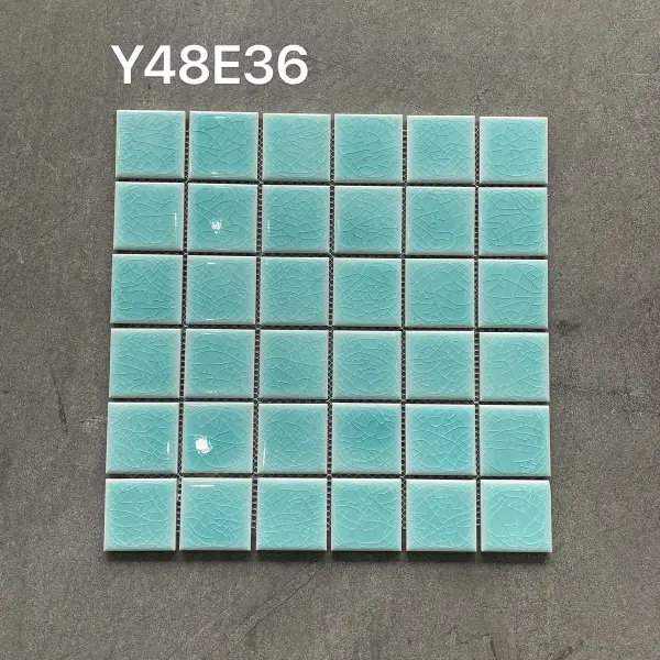Glazed porcelain mosaic, 48 x 48 mm, selection 123