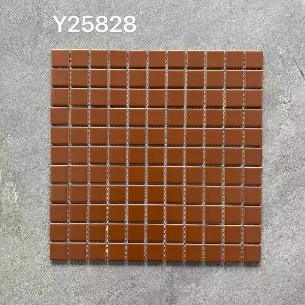 Glazed porcelain mosaic, 25 x 25 mm, selection 134