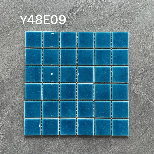 Glazed porcelain mosaic, 48 x 48 mm, selection 136