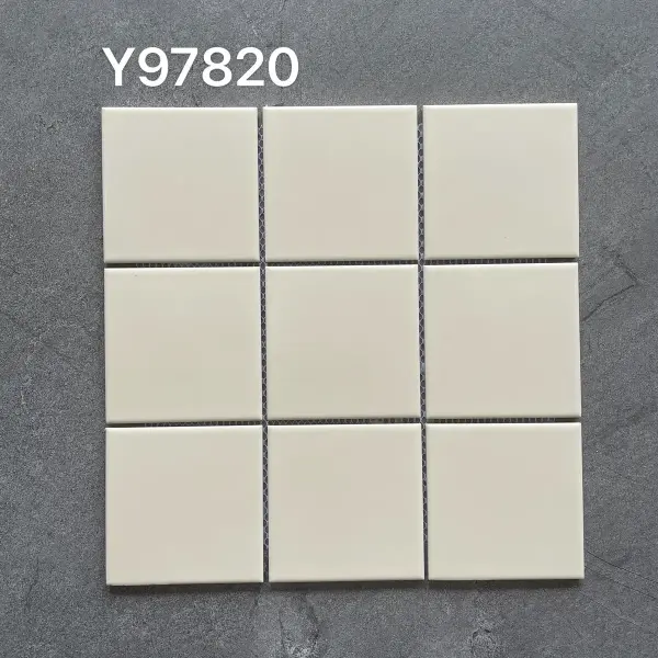 Glazed porcelain mosaic, 97 x 97 mm, selection 141