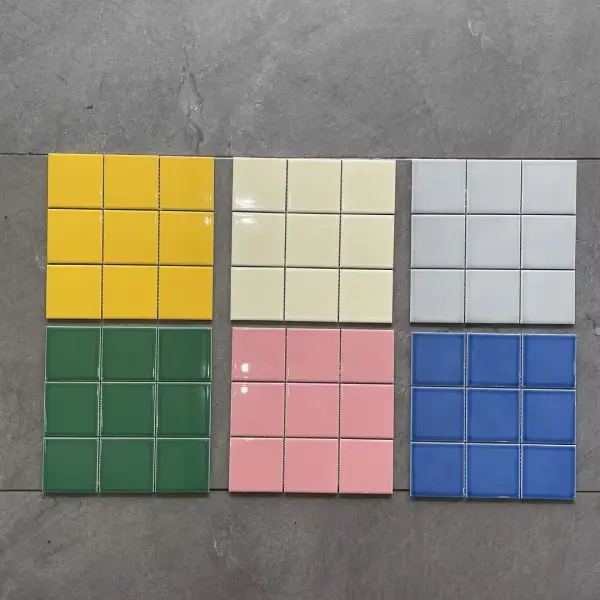Glazed porcelain mosaic, 48 x 48 mm, selection 146