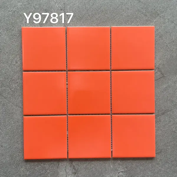 Glazed porcelain mosaic, 97 x 97 mm, selection 158