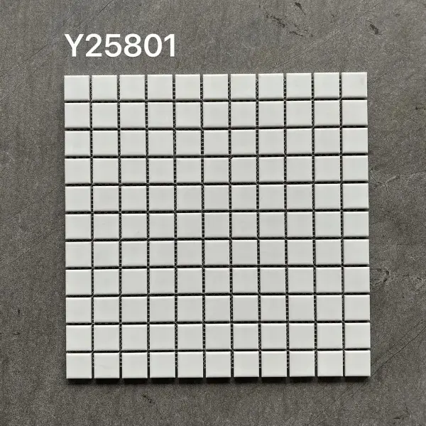 Glazed porcelain mosaic, 25 x 25 mm, selection 169