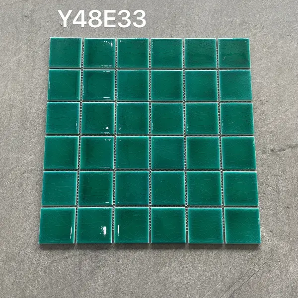 Glazed porcelain mosaic, 48 x 48 mm, selection 180