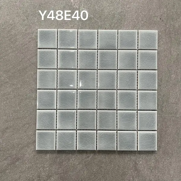 Glazed porcelain mosaic, 48 x 48 mm, selection 182