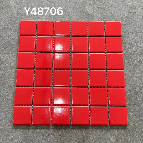 Glazed porcelain mosaic, 48 x 48 mm, selection 191
