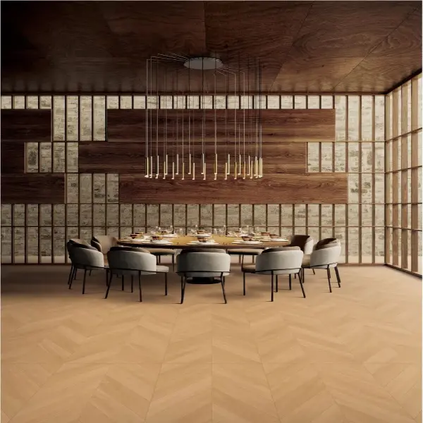 600 x 1200 mm wood-look tile application scene, selection 011