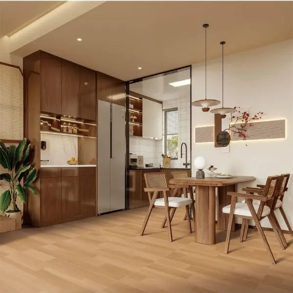 600 x 1200 mm wood-look tile application scene, selection 015