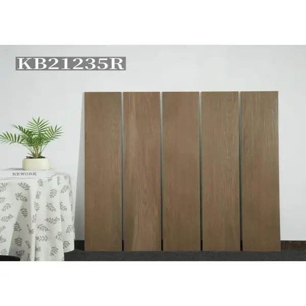 Indoor wood-look strip tile, 200 x 1200 mm, Series B selection 023